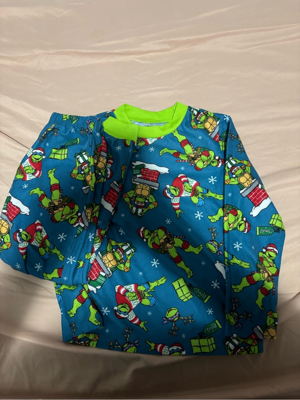 Nickelodeon Blue & Neon Green Teenage Mutant Ninja Turtles Kids Rash Guard